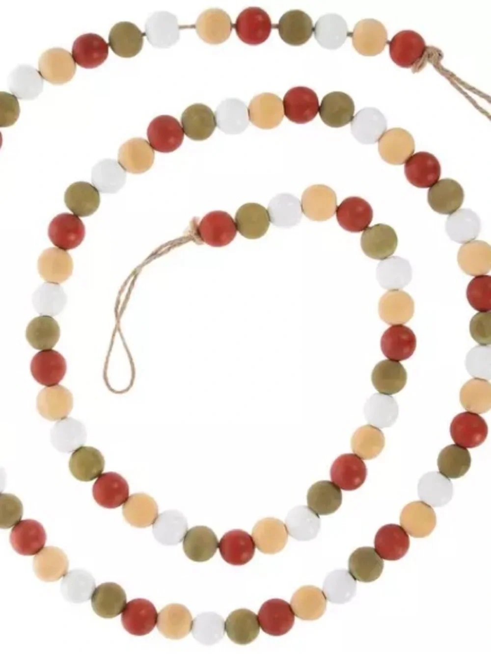 Multi-Color Beaded Wood Garland